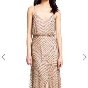 Adrianna papell Art Deco blouson beaded gown